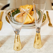 Taça Cocktail em Cristal Dourada