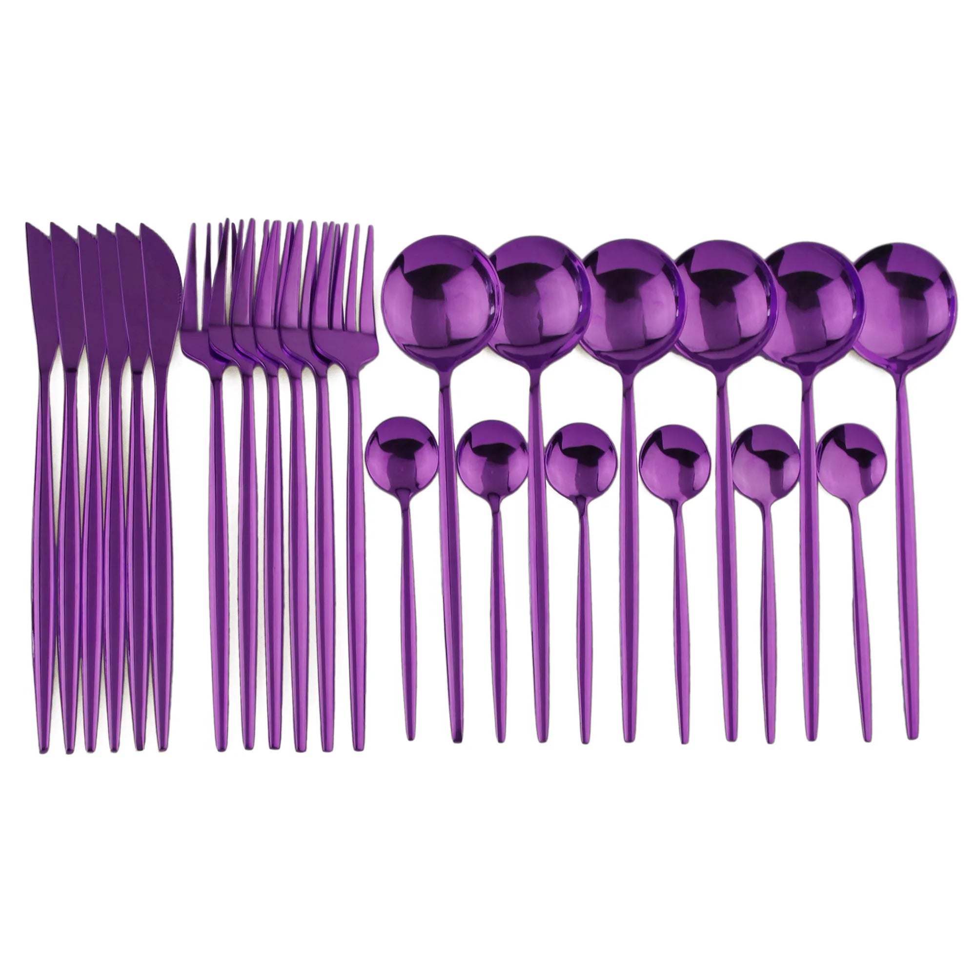 Kit Talheres Colors 24 Pcs em Inox