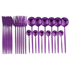 Kit Talheres Colors 24 Pcs em Inox