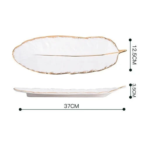 Bandeja Folha em Cerâmica 6 Cores