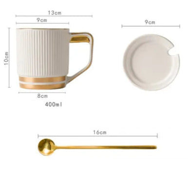 Caneca de Cerâmica Nordic Luxo - 3pcs