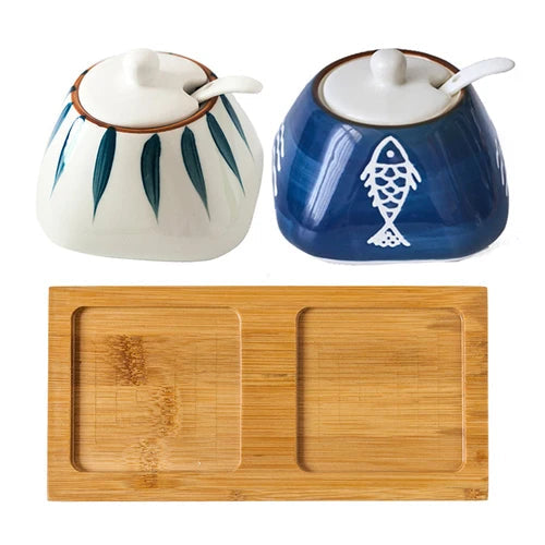 Kit Potes de Cerâmica para Temperos