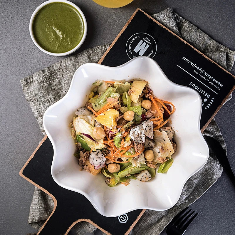 Saladeira Ondulada em Cerâmica