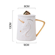 Caneca Unicórnio com Tampa - 350ml