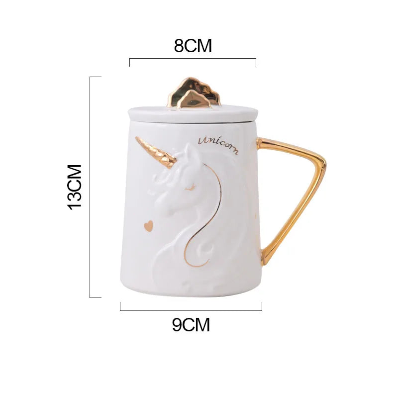Caneca Unicórnio com Tampa - 350ml