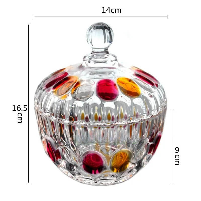 Frasco Decorativo de Cristal Colorido para Doces