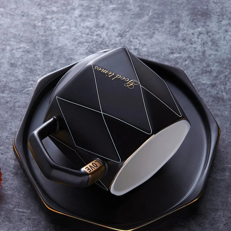Conjunto Xícara Deluxe Porcelana -  3pcs