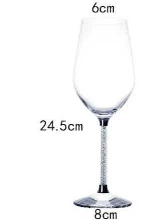 Taças de Vinho com Haste Prata 470ml