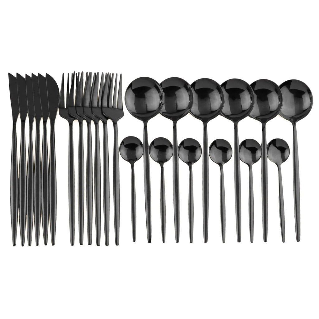 Kit Talheres Colors 24 Pcs em Inox