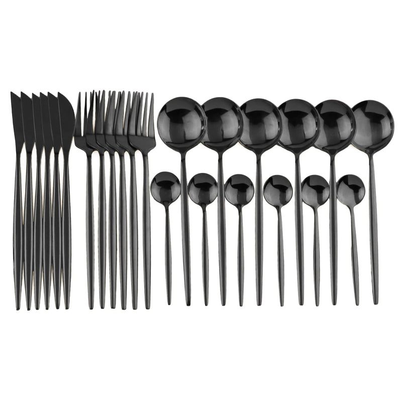 Kit Talheres Colors 24 Pcs em Inox