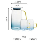 Jarra e Canecas Blue 3 Peças