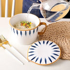 Tigela de Porcelana com Alça e Tampa - 1100ml