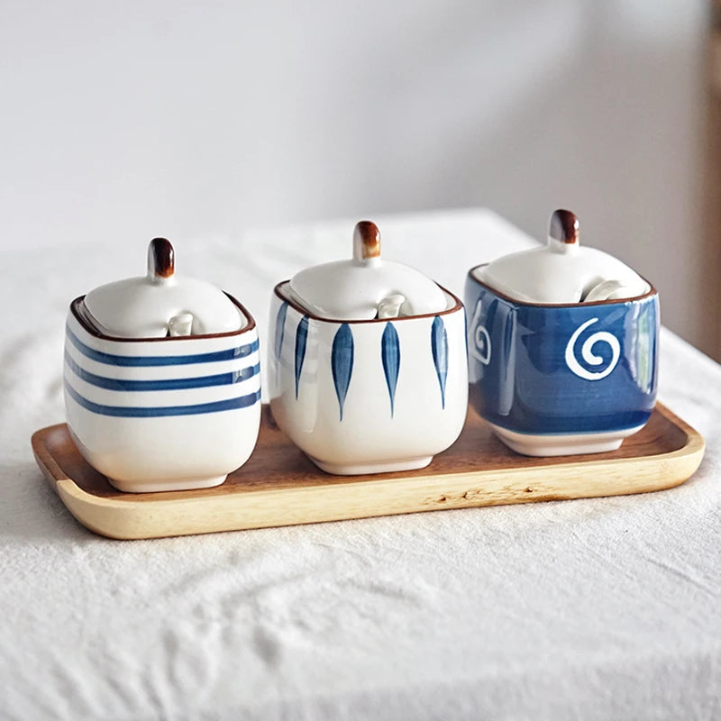 Kit Potes de Cerâmica para Temperos