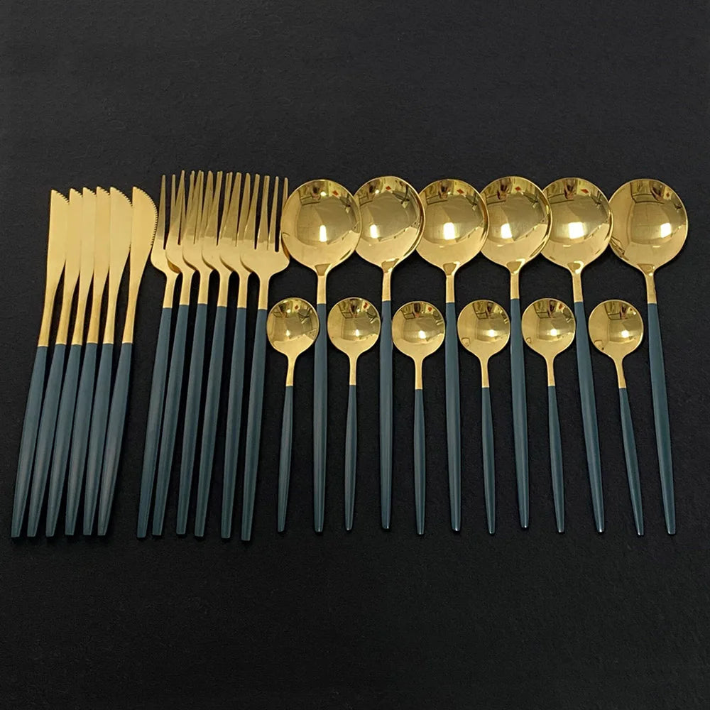 Jogo Talheres Slim em Inox 24 Pcs