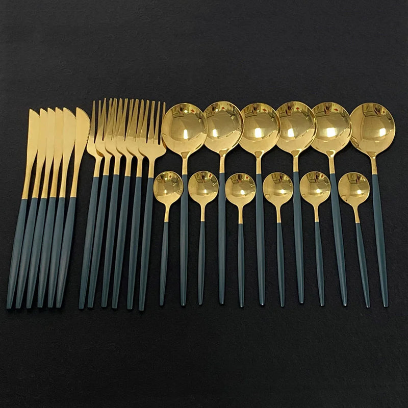 Jogo Talheres Slim em Inox 24 Pcs