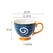 Japonês pintado à mão underglaze copo de café da manhã copo de cerâmica leite cereal suco café criativo net vermelho utensílios de mesa