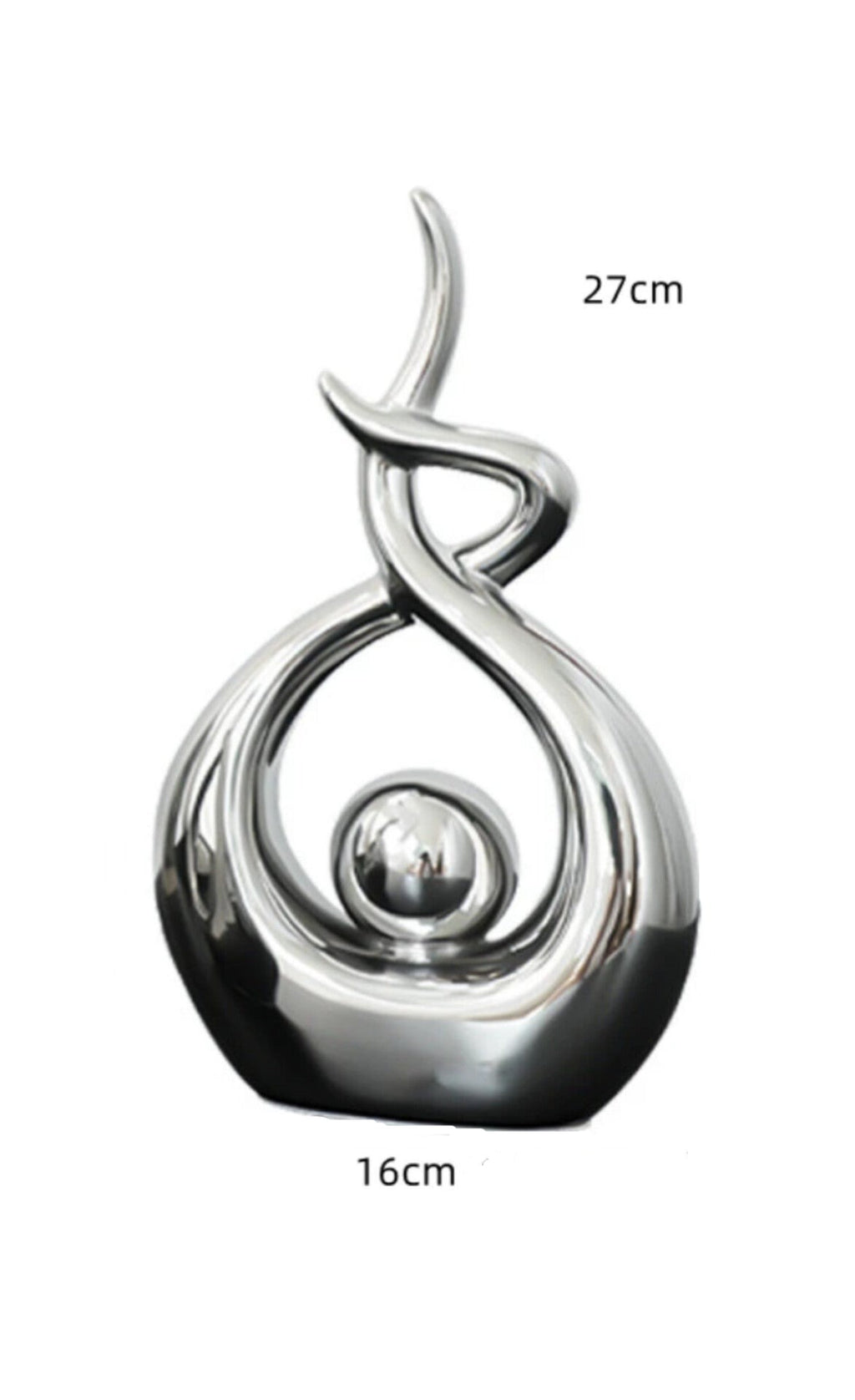 Escultura Moderna Abstrata em Cerâmica