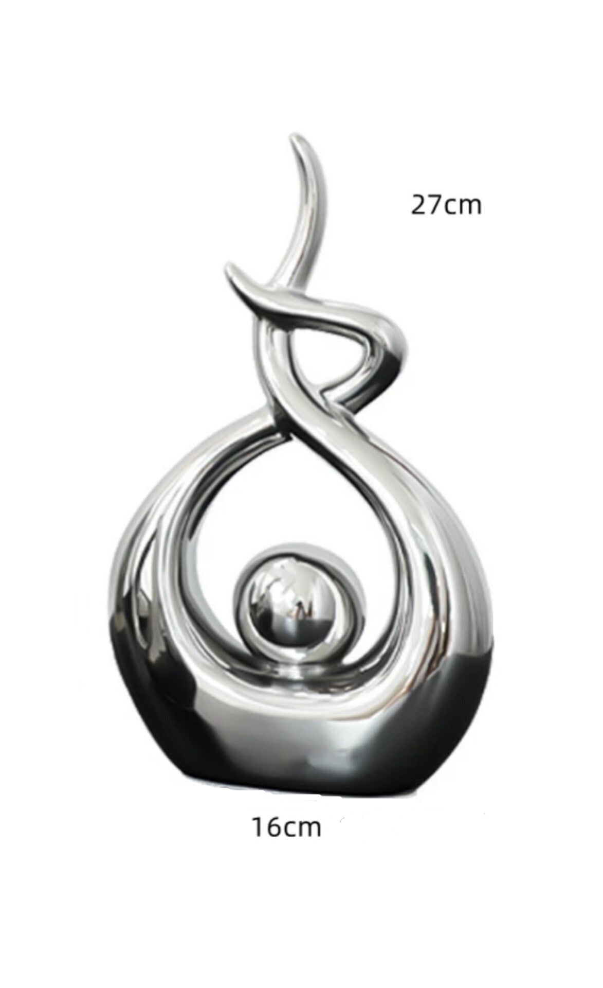 Escultura Moderna Abstrata em Cerâmica