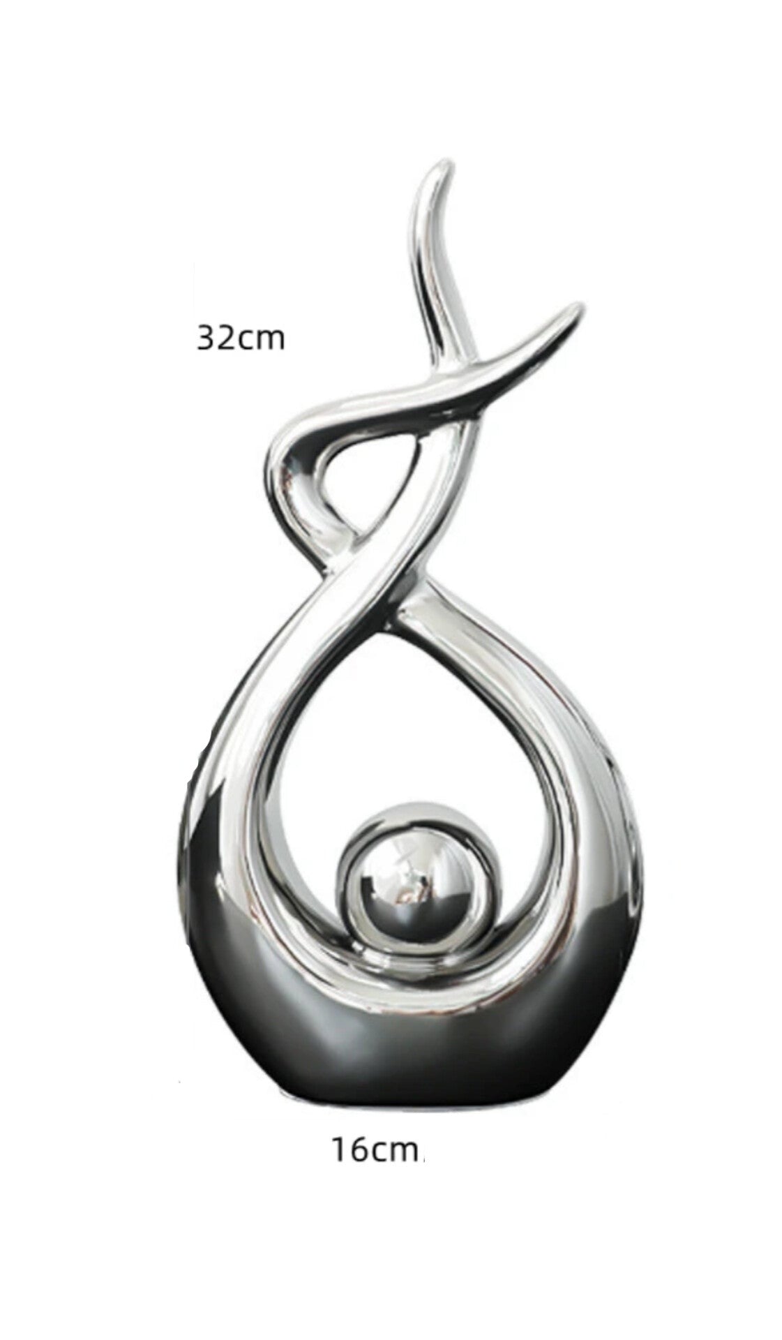 Escultura Moderna Abstrata em Cerâmica