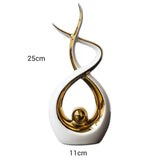 Escultura Moderna Abstrata em Cerâmica