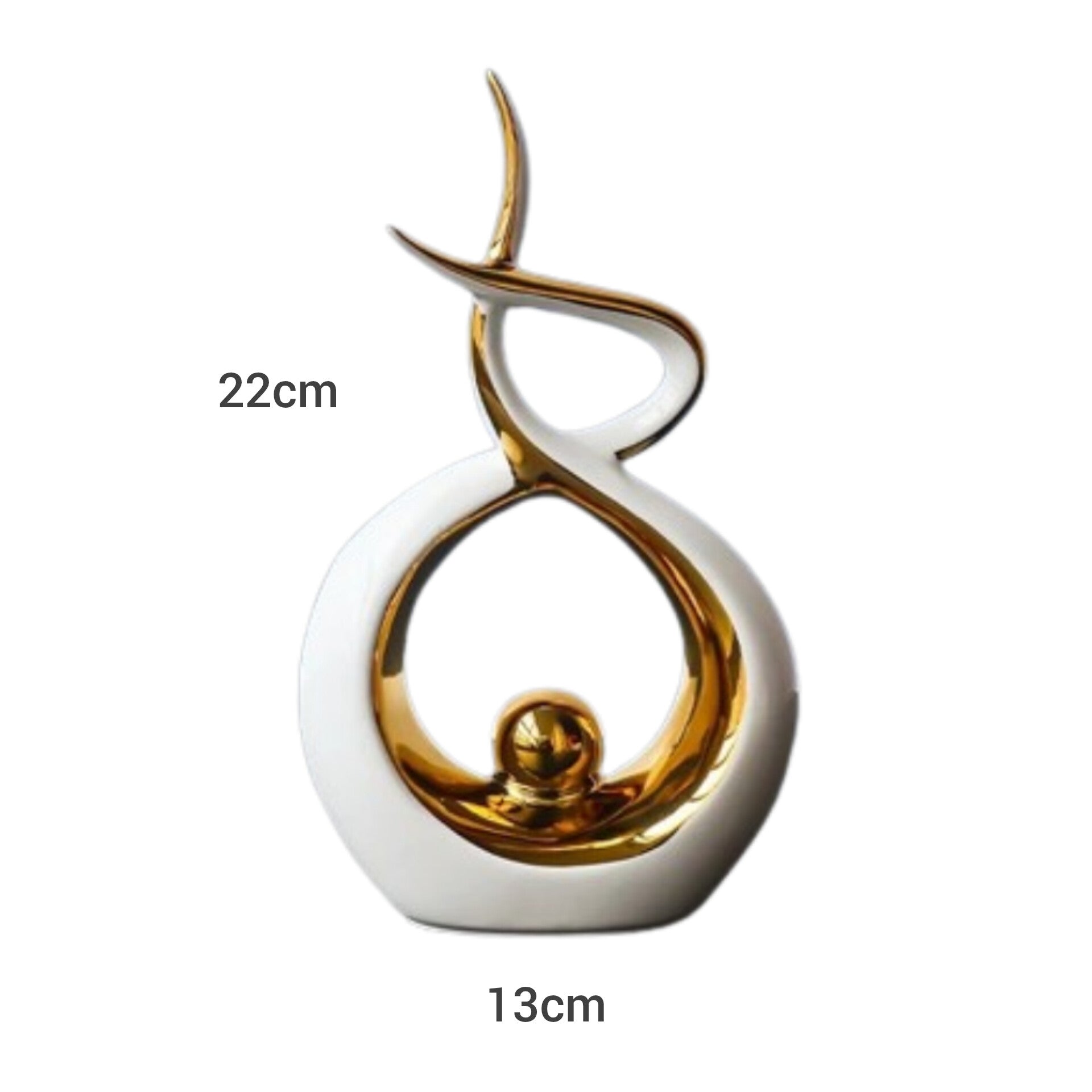 Escultura Moderna Abstrata em Cerâmica