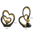 Dois Corações Adorno em Cerâmica