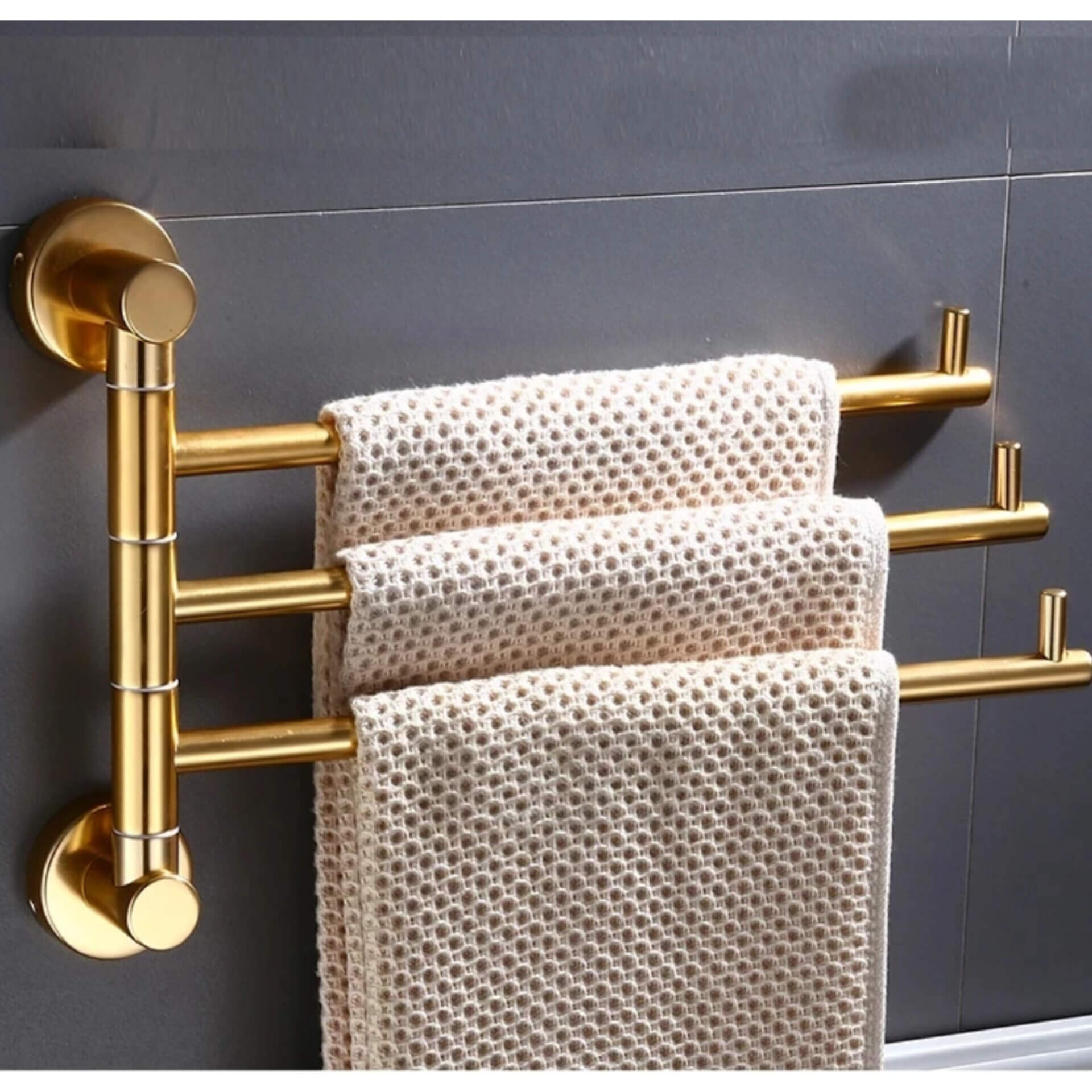 Toalheiro Rotativo Gold 3 Tamanhos
