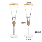 Kit Taças Dourada 2 Peças