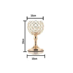 Castiçal Gold em Cristal