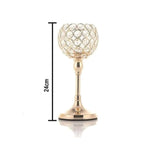 Castiçal Gold em Cristal