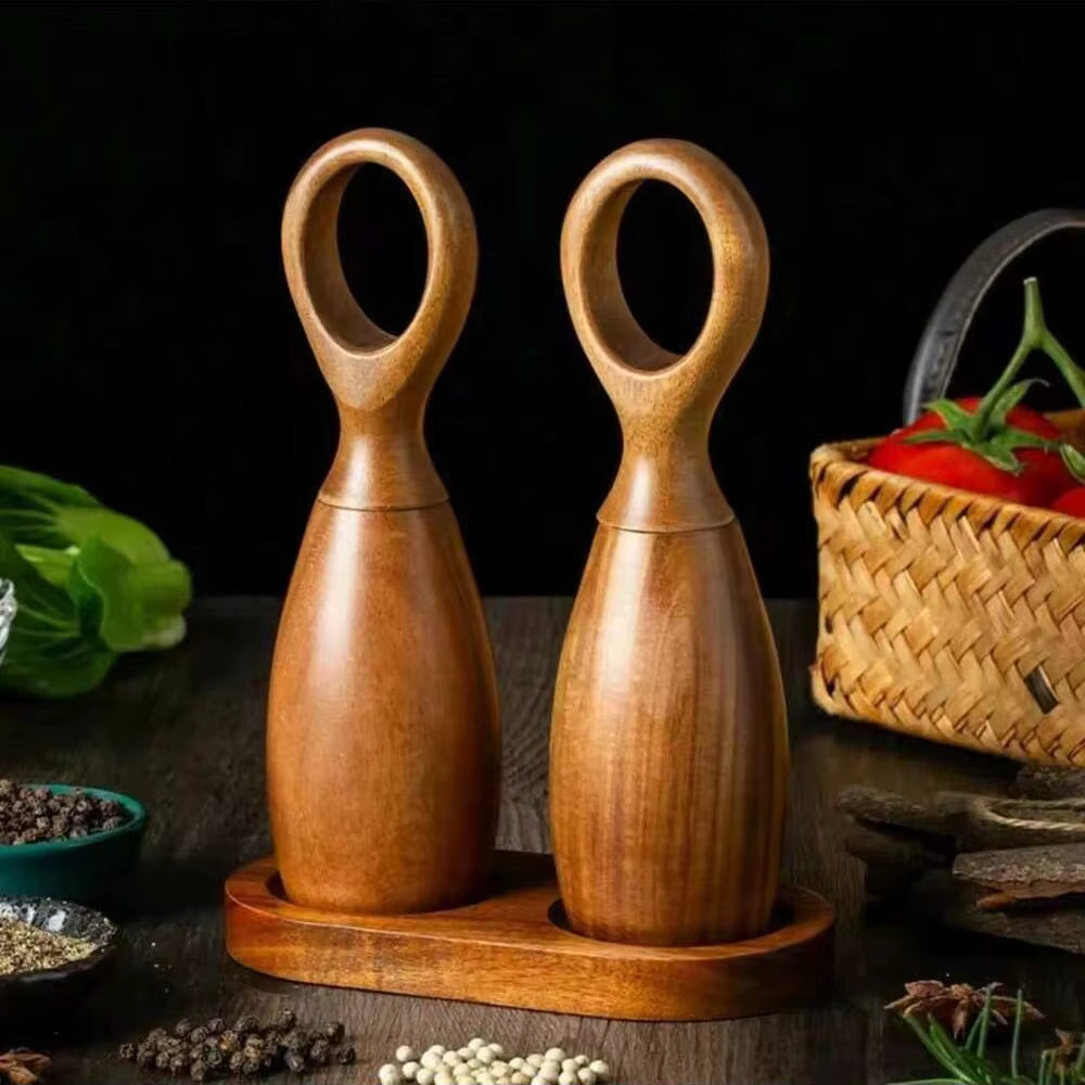 Moedor de Pimenta em Madeira de Acácia com Design Sofisticado