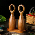 Moedor de Pimenta em Madeira de Acácia com Design Sofisticado