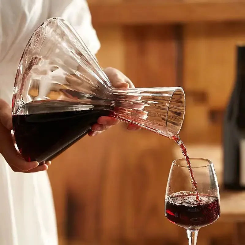 Decanter de Cristal com Base Giratória 360° para Vinho e Whisky - 750ml