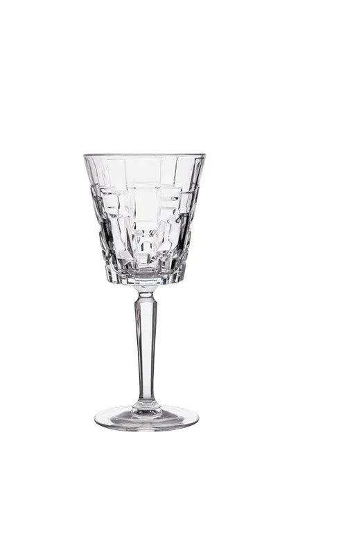 Taças de Cristal com Alto Relevo Retangular
