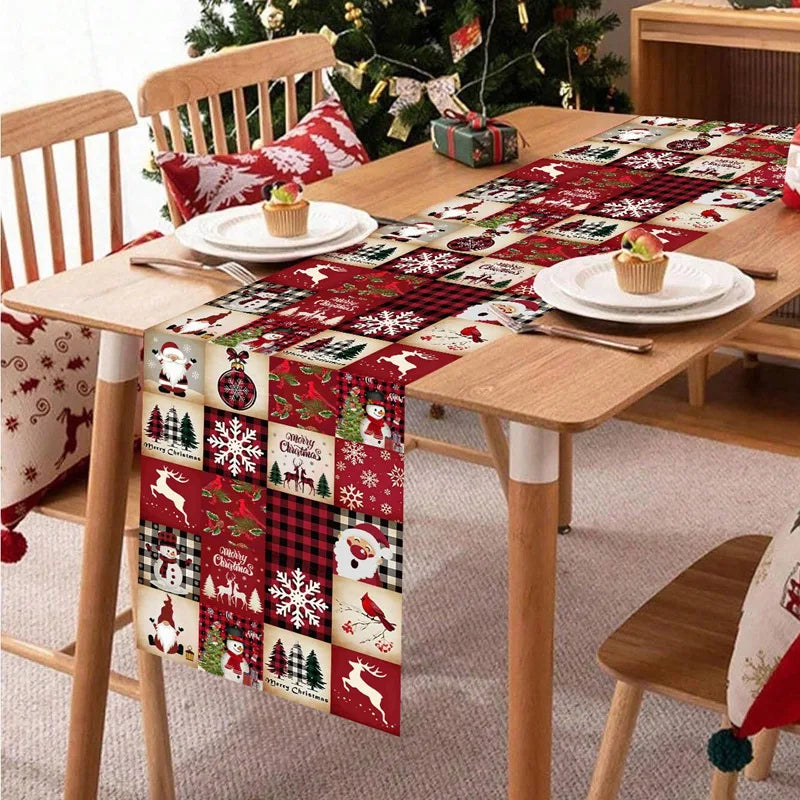 Corredor de mesa de natal feliz natal decoração para casa decoração de mesa de natal 2025 navidad notal noel ornamento feliz ano novo 2026