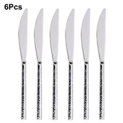 Talheres Prata Martelado em Inox - 6pcs