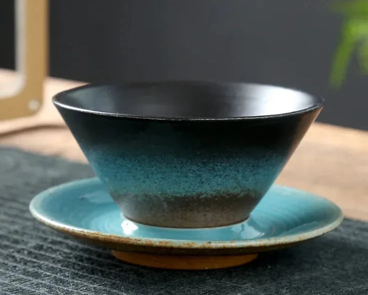 Copo Cone com Base em Cerâmica - 180ml