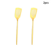Conjunto de talheres públicos de aço inoxidável, 12 peças, escorredor, concha de sopa, bolo, pá, colher de óleo, adequado para hotel, restaurante, festa, buffet