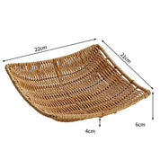 Rattan frutas pão lanches bandeja de armazenamento barra café cesta armazenamento nordic desktop cosméticos diversos organizador cozinha caixas armazenamento