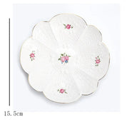 Prato de Sobremesa Floral em Cerâmica