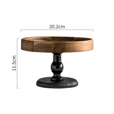 Bandeja Retrô em Madeira Acácia