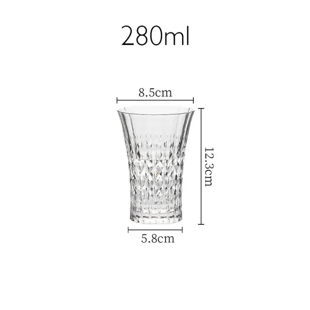 Estilo europeu cristal esculpido vidro de vinho, Cálice de luxo, Copos de diamante, Copos de champanhe, Bar Party Hotel Home Drinking Ware, Europa