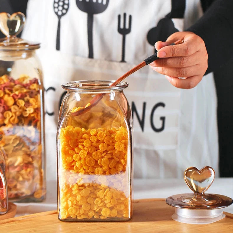 Pote de Vidro Love para Alimentos