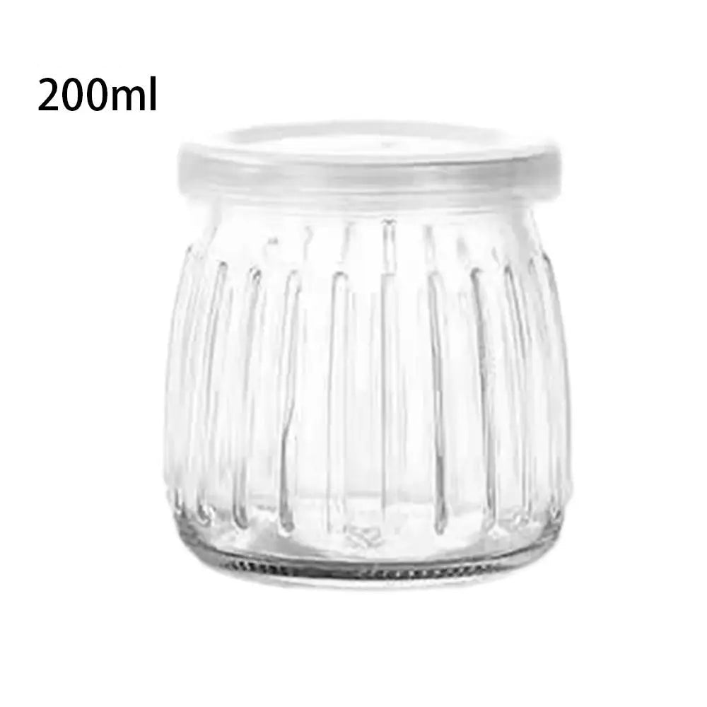 Pote de Vidro Premium com Tampa - Armazenamento Elegante