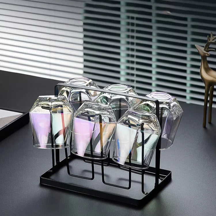 Copo de Vidro com Design Geométrico Minimalista