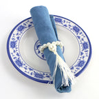 Kit Anéis de Guardanapo Pérola Artesanal 12 Pcs