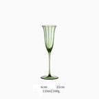 Taças de Cristal Verde Nórdico Retrô