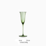 Taças de Cristal Verde Nórdico Retrô