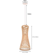 Rattan japonês tecido pendurado lâmpada do teto, lustre de bambu, estilo chinês, iluminação para casa, café, bar, restaurante decorativo