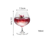 Taça de Vidro com Design Sofisticado para Drinks e Brandy 700ml – Individual, 2 ou 4 Peças